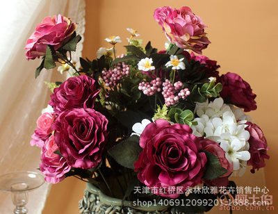 天津欣雅花藝 仿真玫瑰新風尚，廠家直供賦能歐式花藝